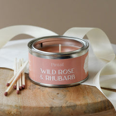 Wild Rose and Rhubarb Paint Pot Candle
